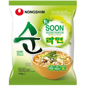 NONGSHIM - נודלס להכנה מהירה בטעם ירקות 112 גרם (טבעוני)