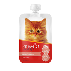 Premium chicken & salmon puree for kittens 90g