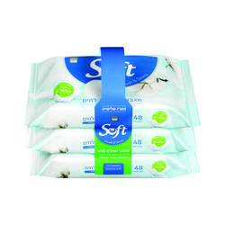 Soft Toliet Safe  Wipes 3 * 48 pcs