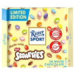 Ritter Sport Smarties Weisser chokolade 100g