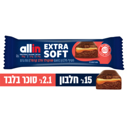 Allin extra soft protein bar with chocolate and ca