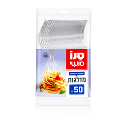 מזלגות פלסטיק שקופים