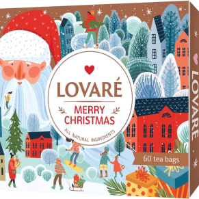 LOVARE - חג מולד שמח - מארז תה במגוון טעמים אריזת שי 112.5 גרם (כשר)