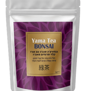 YAMA TEA - תערובת תה ירוק עם אורז קלוי ופרימיום מאצ'ה 30 גרם (כשר)