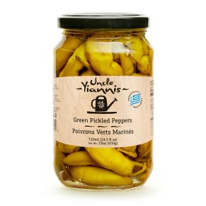 Pickled green peppers 650 grams (kosher, gluten-free)