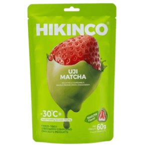 HIKINCO - Freeze-dried strawberry with matcha flavor coating 60 grams