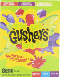 Super Sour Fruit Flavored Snacks 6 ct