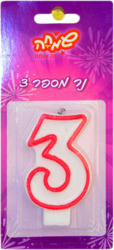 Birthday Cake Candles -Numbers 1 pcs