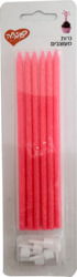 Simha Long glitter candles 6 pcs - pink