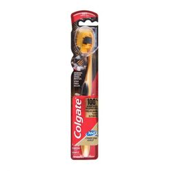 Gold Toothbrush Charcoal Infused Spiral Bristle