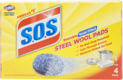 Reusable Soap Filled Steel Wool Pads 4 ct