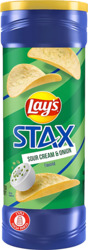 Stax Sour Cream & Onion Flavored Potato Crisps