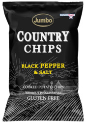 Jumbo Country Chips Pepper Salt 150g