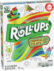 Fruit Roll-ups Tropical Tye-dye 10 Ct