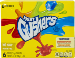 Strawberry Splash & Topical Flavores Fruit Snacks Variety Packs 6 pk
