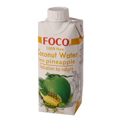 Foco Pure Coconut Water W/Pineapple
