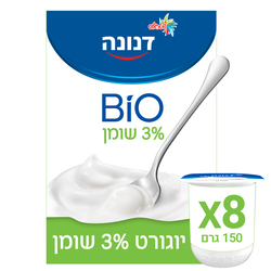 Strauss Danone Bio Yogurt 3% 8*150g