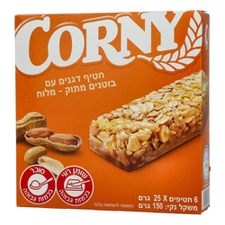 Corny Cereal Bar W.Salty/Sweet Peanuts 6x120g