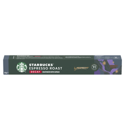 STARBUCKS COFFEE PODS DECAFFEINATED ESPRESSO DARK ROAST 53GM