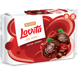 Roshen Lovita Jelly Cookies Cherry-Chocolate 420g