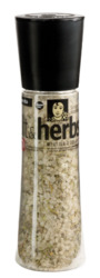 Sea salt seasoning mix with herbs in a grinder 308gr
