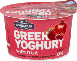 Koukakis Greek Yoghurt Strawberry Cherry Pomegrant