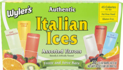Authentic Italian Ices Freeze and Serve Bars 20 ct