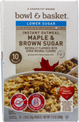 Maple & Brown Sugar Instant Oatmeal 10 pk