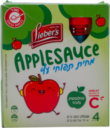 Leber's Sweetened Apple Puree pouch 4*90g